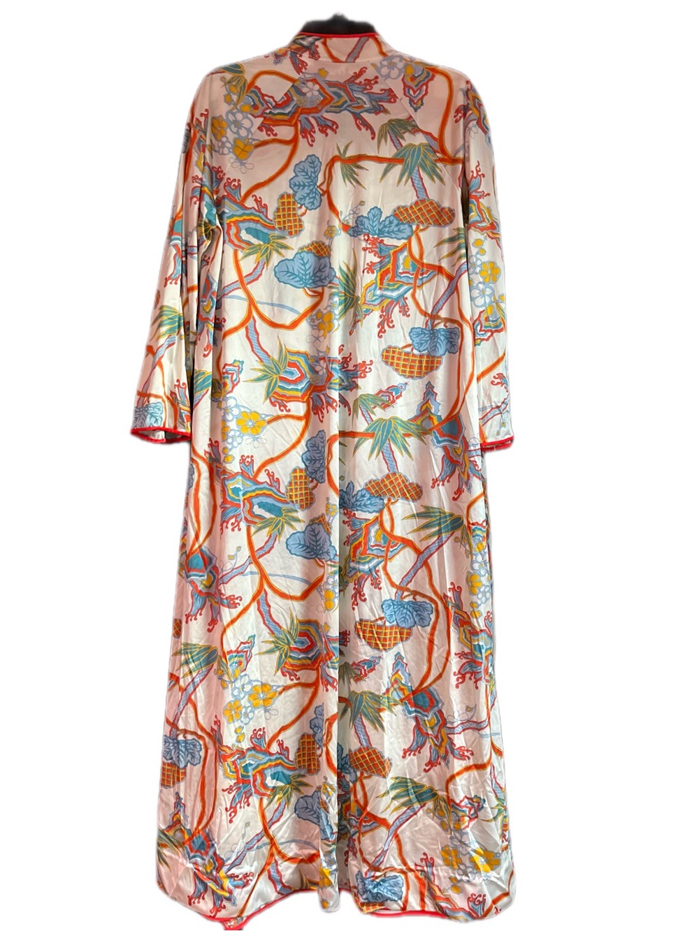 Vintage Vanity Fair 2-Piece Mandarin Collar Maxi Dress and Duster Robe Set Med - Picture 5 of 15